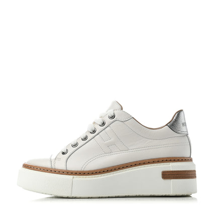 Hermes Calfskin Polo Sneakers 35.5 White 1 of 6