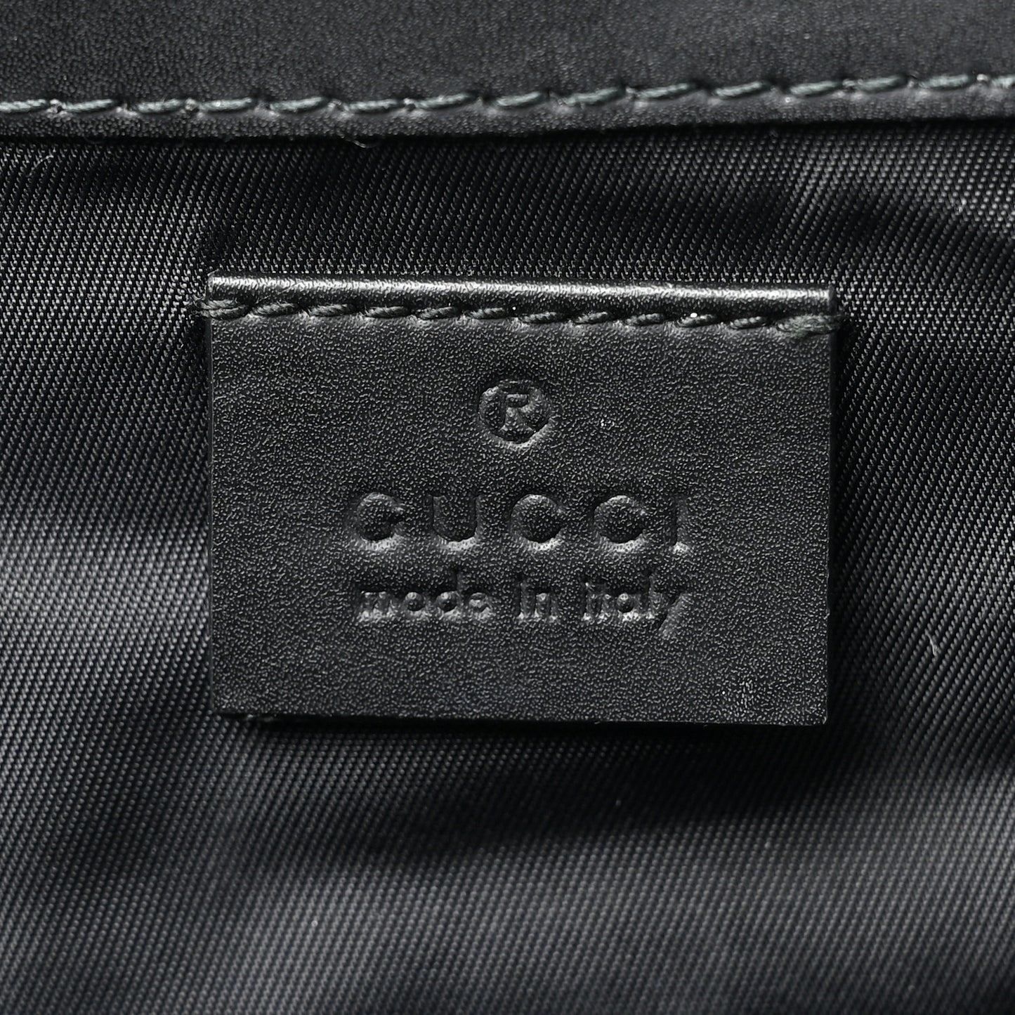 GG Supreme Monogram Web Messenger Diaper Bag Black Grey