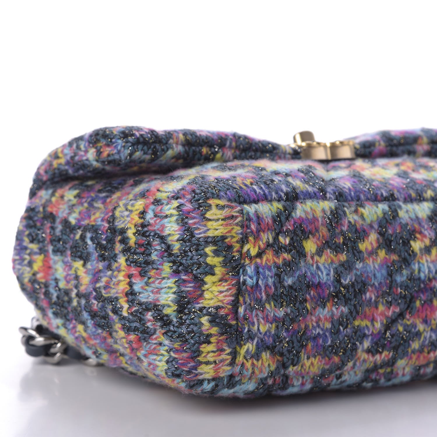 Chanel Tweed Quilted Medium Chanel 19 Flap Dark Multicolor 6 of 10