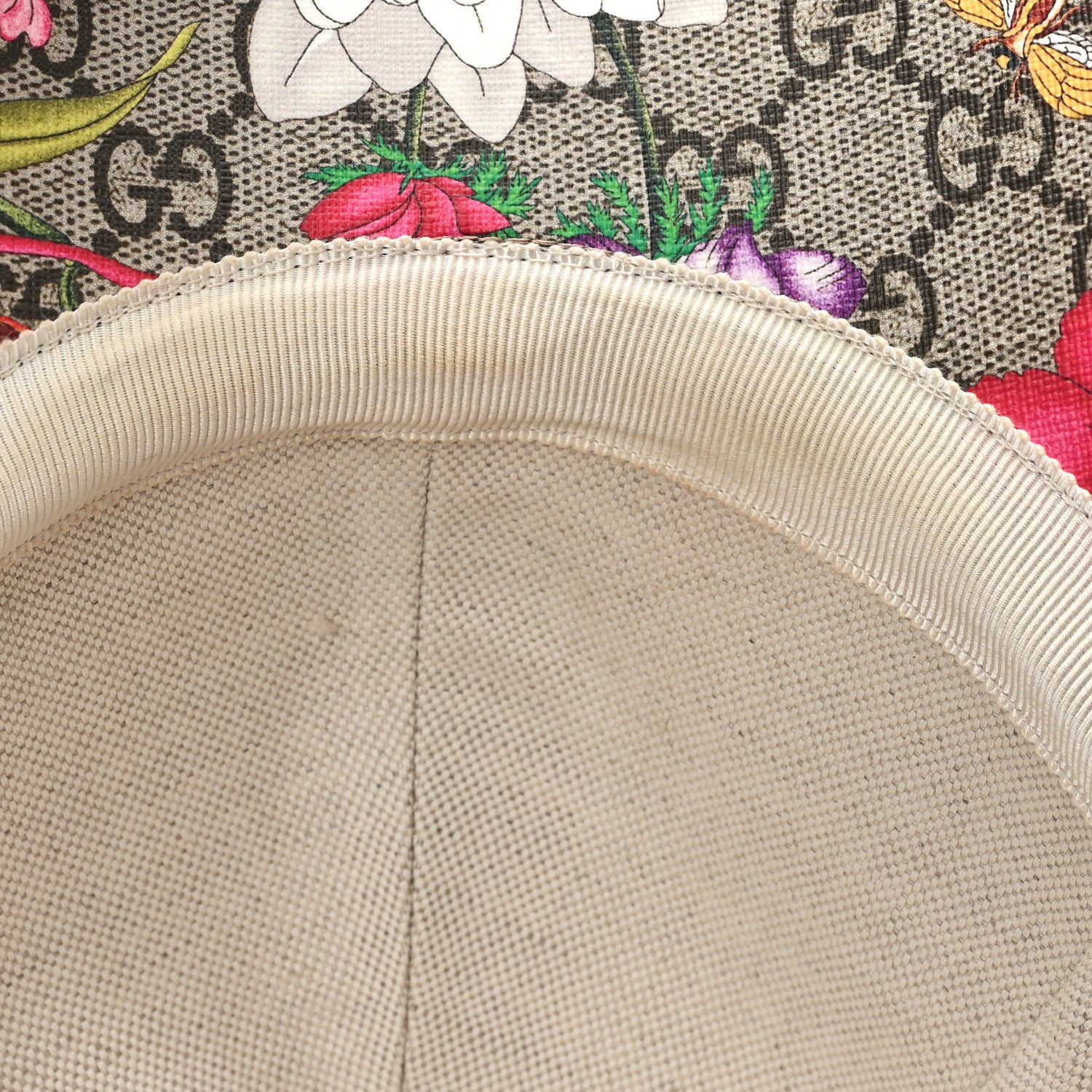 Gucci GG Supreme Flora Claudia Baseball Hat 57 M  Red 10 of 10