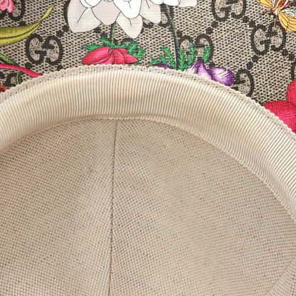 Gucci GG Supreme Flora Claudia Baseball Hat 57 M  Red 10 of 10