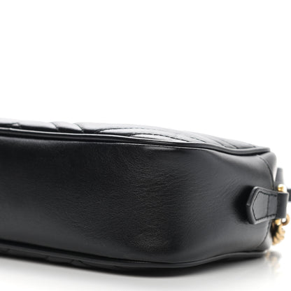 Gucci Calfskin Matelasse Small GG Marmont Chain Shoulder Bag Black 10 of 10