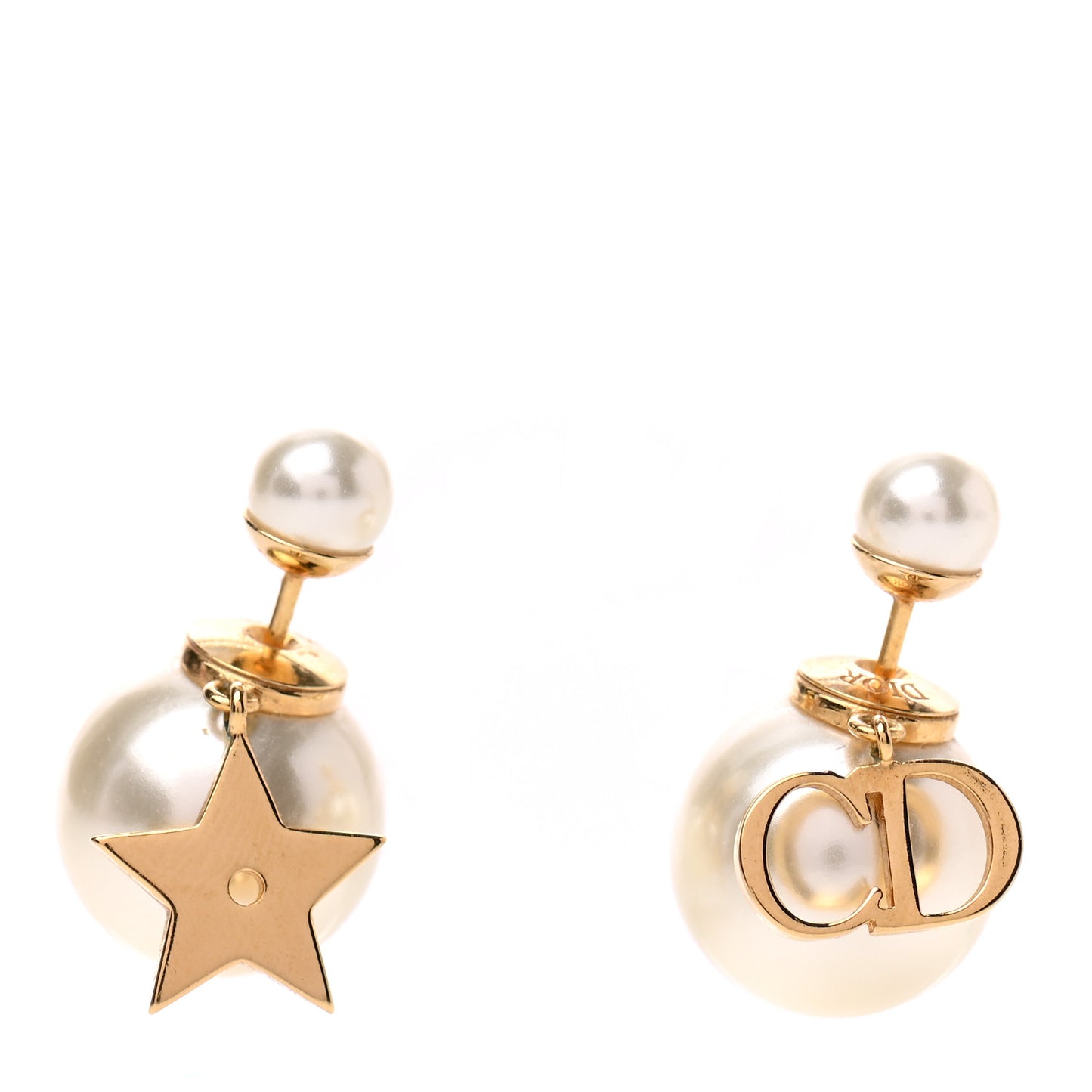 Pearl Mise En Dior Logo Tribal Earrings