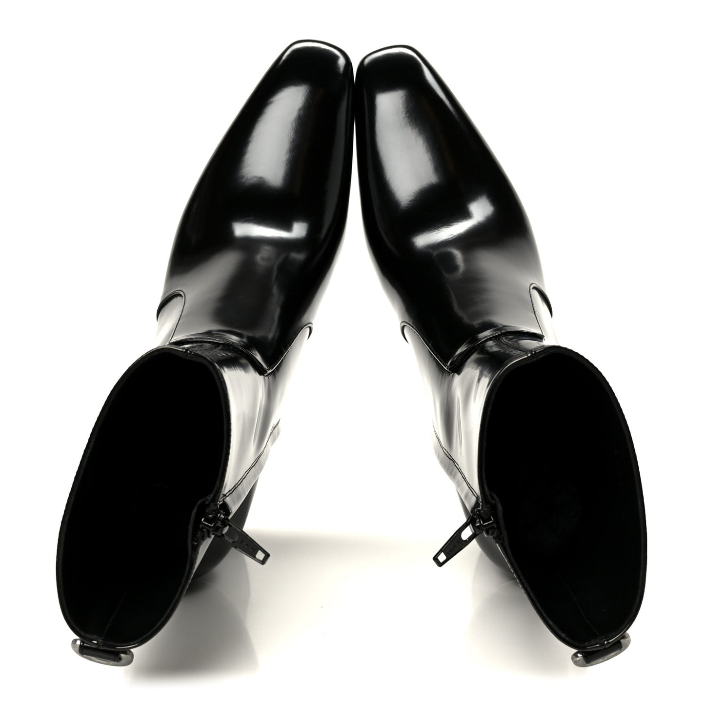 Vitello Marilyn Betty 70 Ankle Zip Boots 40 Black