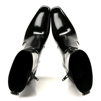 Saint Laurent Vitello Marilyn Betty 70 Ankle Zip Boots 40 Black 2 of 10