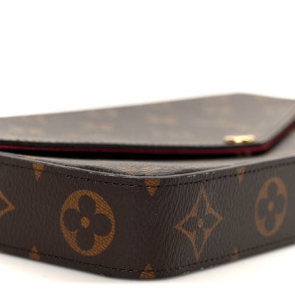Louis Vuitton Monogram Pochette Felicie Chain Wallet Fuchsia 13 of 15