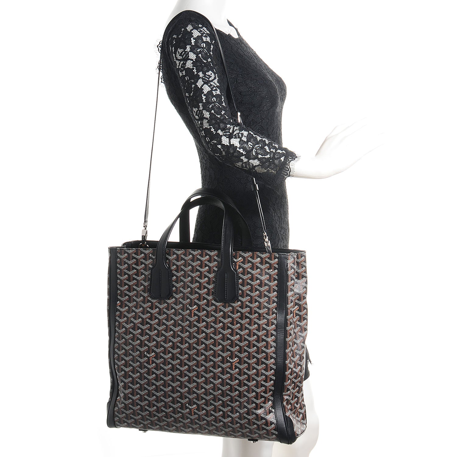 Goyard Goyardine Voltaire Tote Black 2 of 9