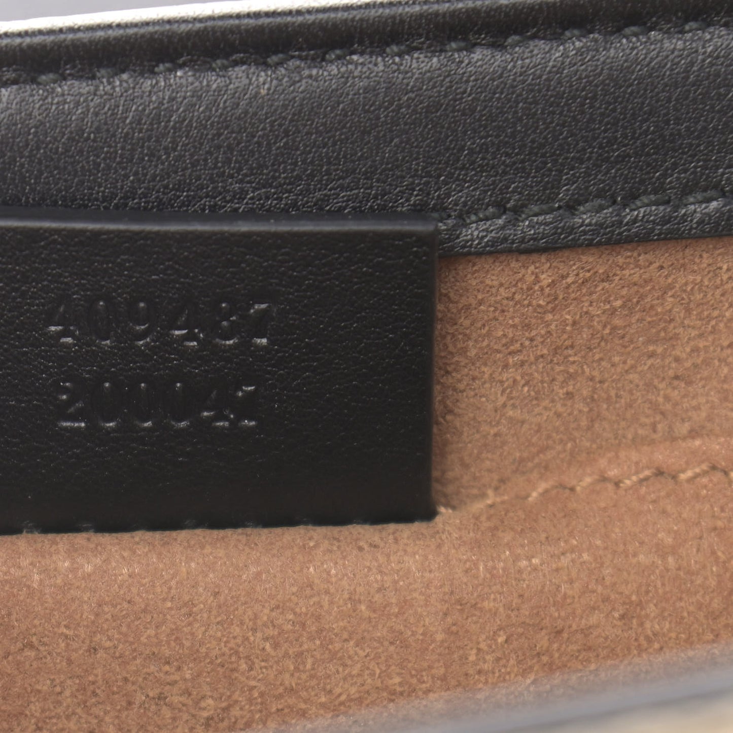 GG Supreme Monogram Calfskin Small Padlock Shoulder Bag Beige Black Cuir