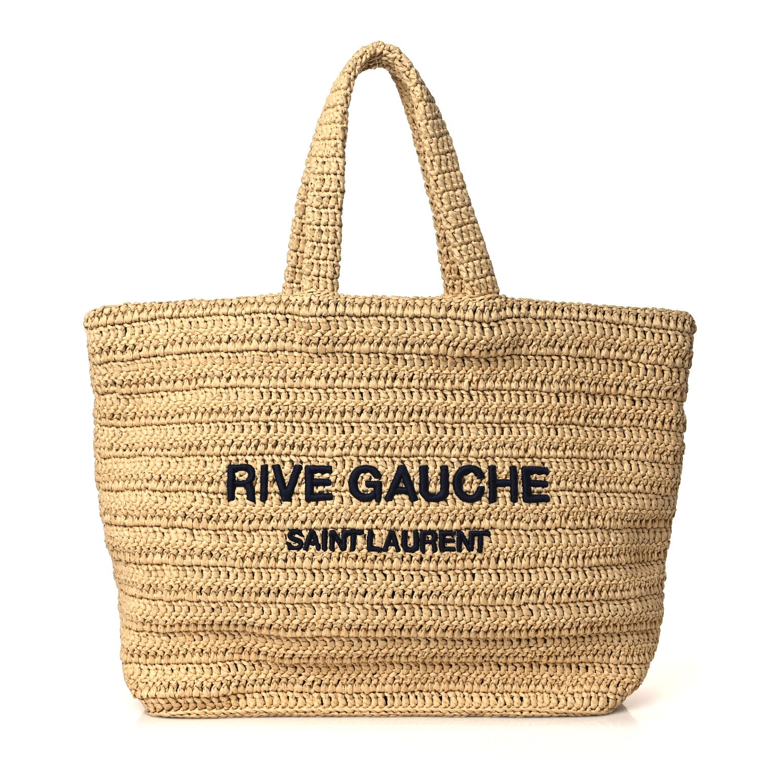 Saint Laurent Raffia Rive Gauche Tote Natural 1 of 9