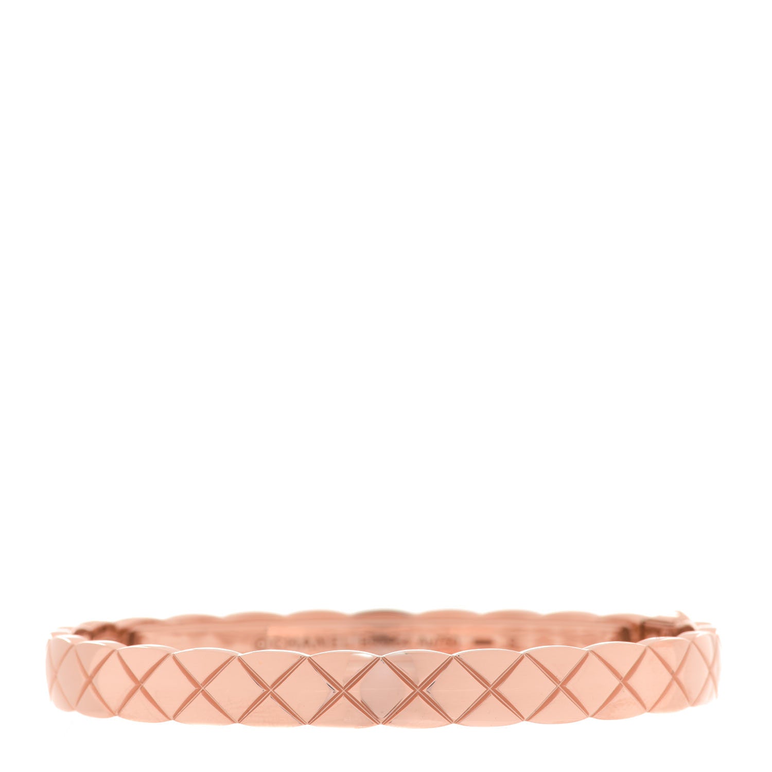 Chanel 18K Beige Gold Coco Crush Bangle Bracelet S 3 of 5