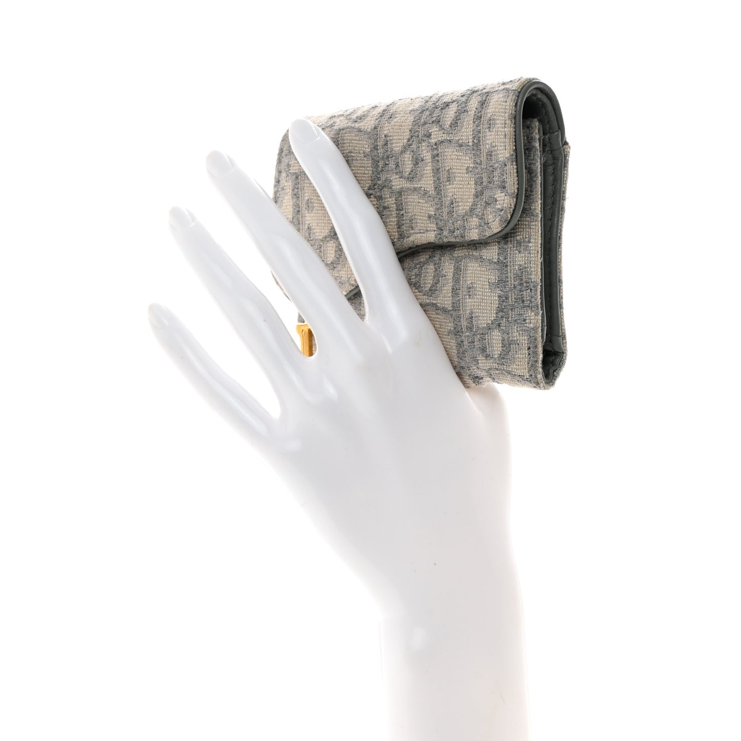 Oblique Saddle Lotus Wallet Grey