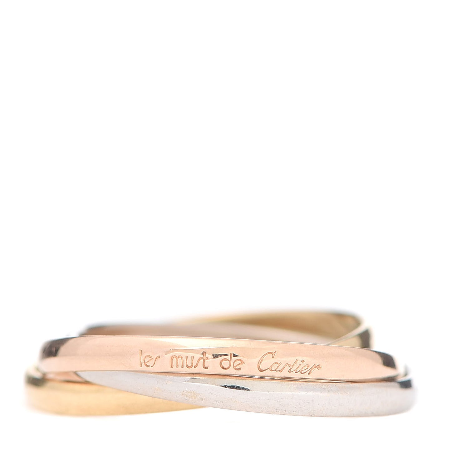 18K Pink Yellow White Gold Extra Small Les Must De Trinity Ring 52 6