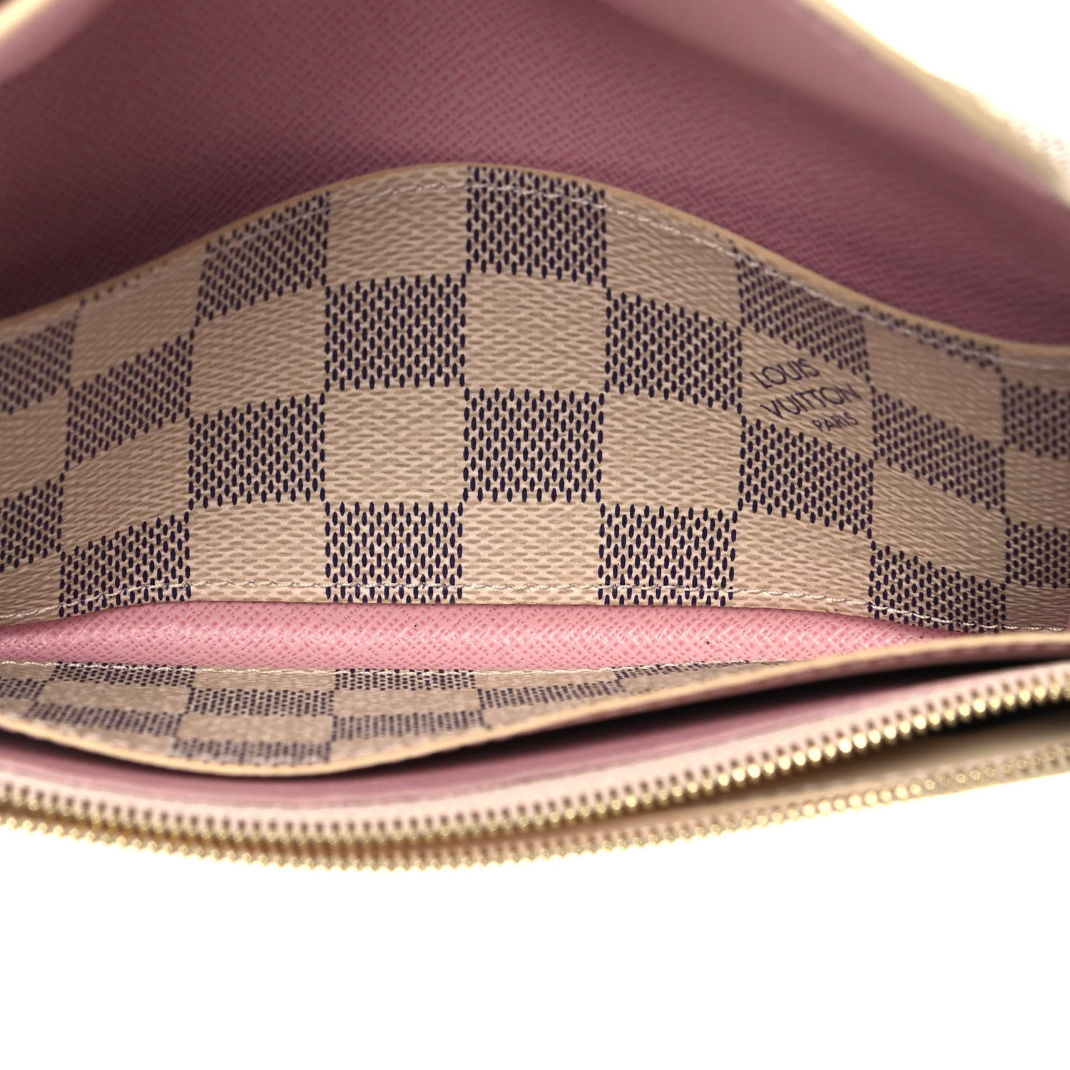 Louis Vuitton Damier Azur Emilie Wallet Rose Ballerine 5 of 7