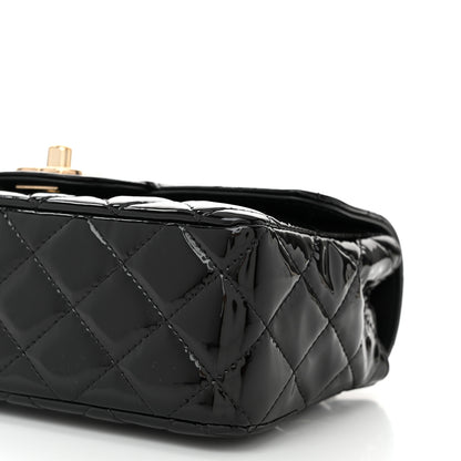 Chanel Patent Calfskin Quilted Mini Rectangular Flap Black 10 of 11