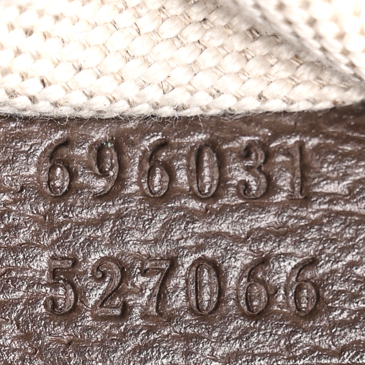 Gucci Monogram Jumbo GG Textured Dollar Calfskin Web Belt Bag Camel Ebony New Acero 7 of 11