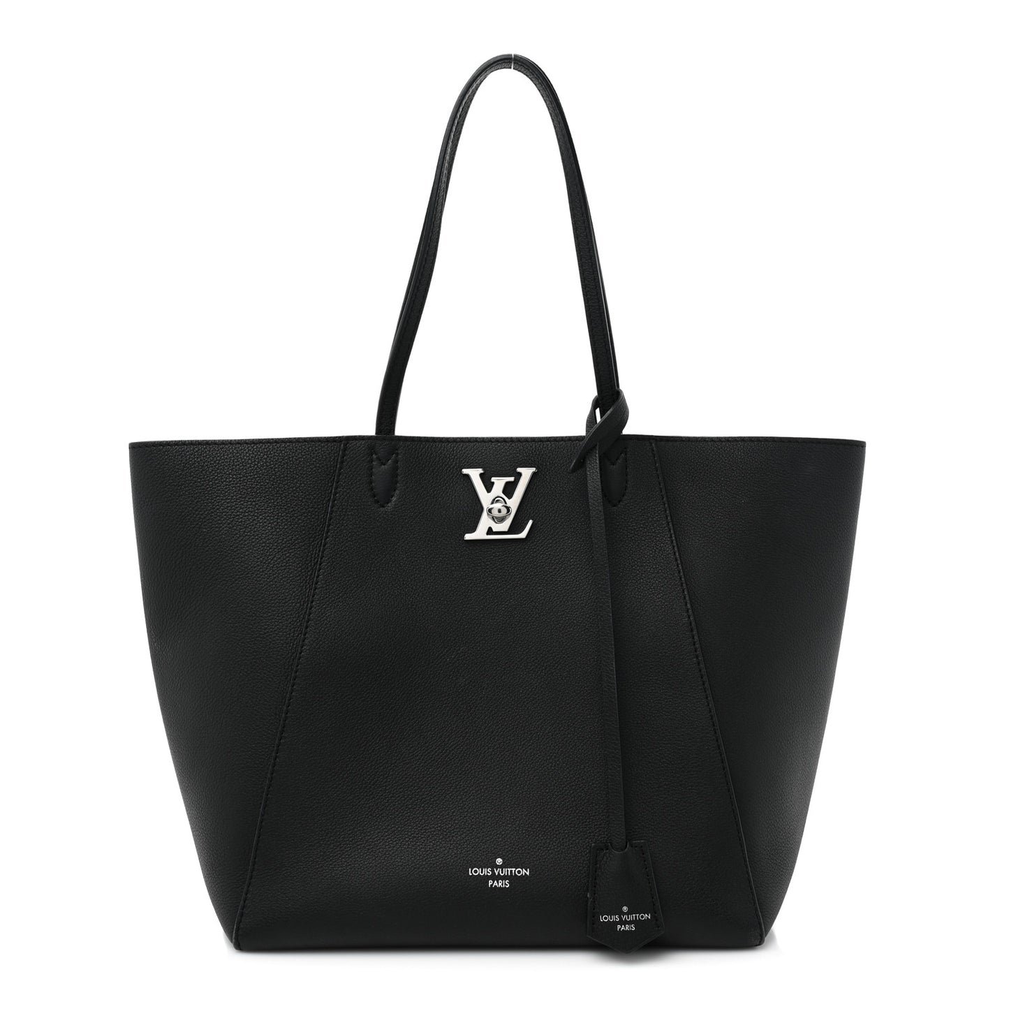 Calfskin Lockme Cabas Black