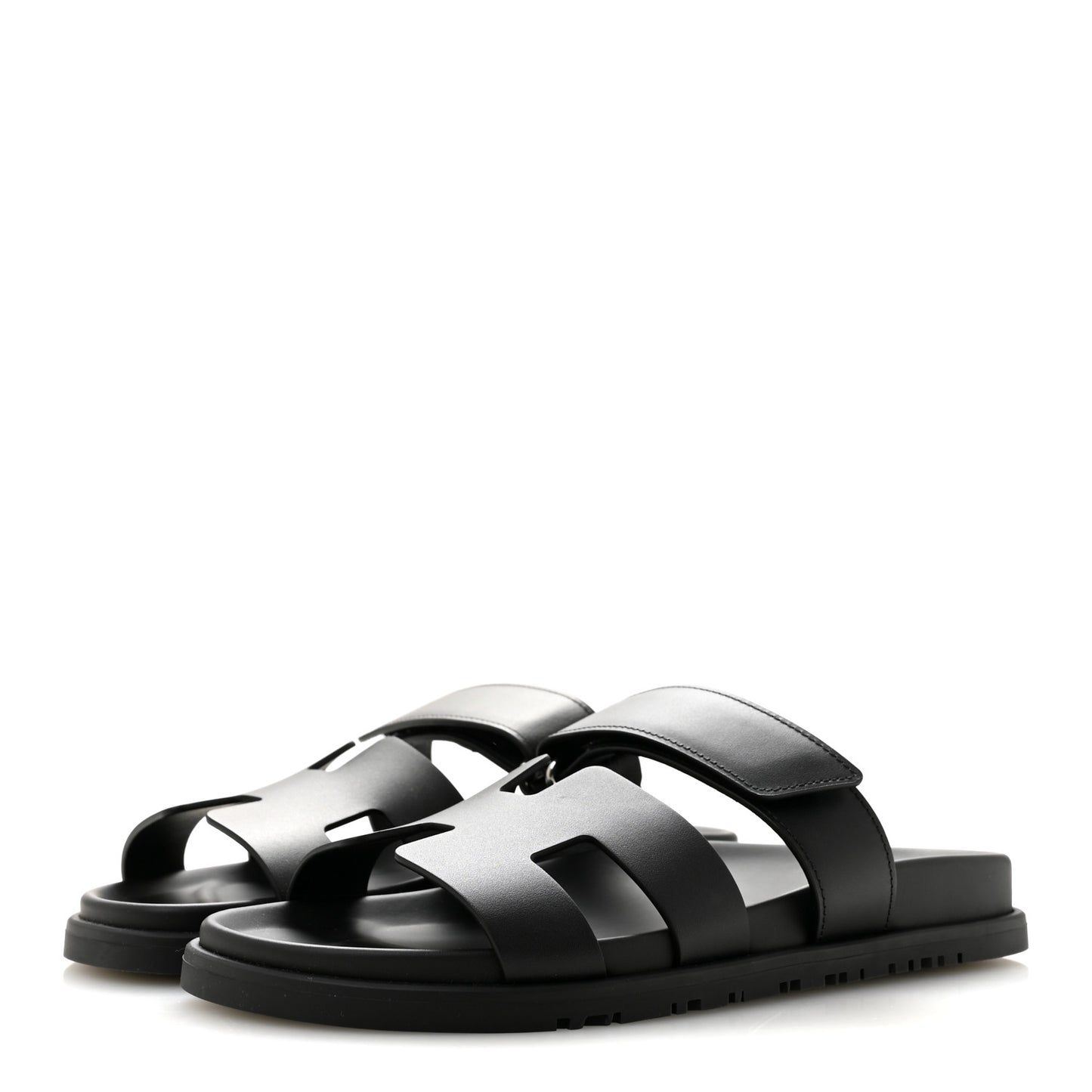 Calfskin Womens Chypre Sandals 38.5 Black