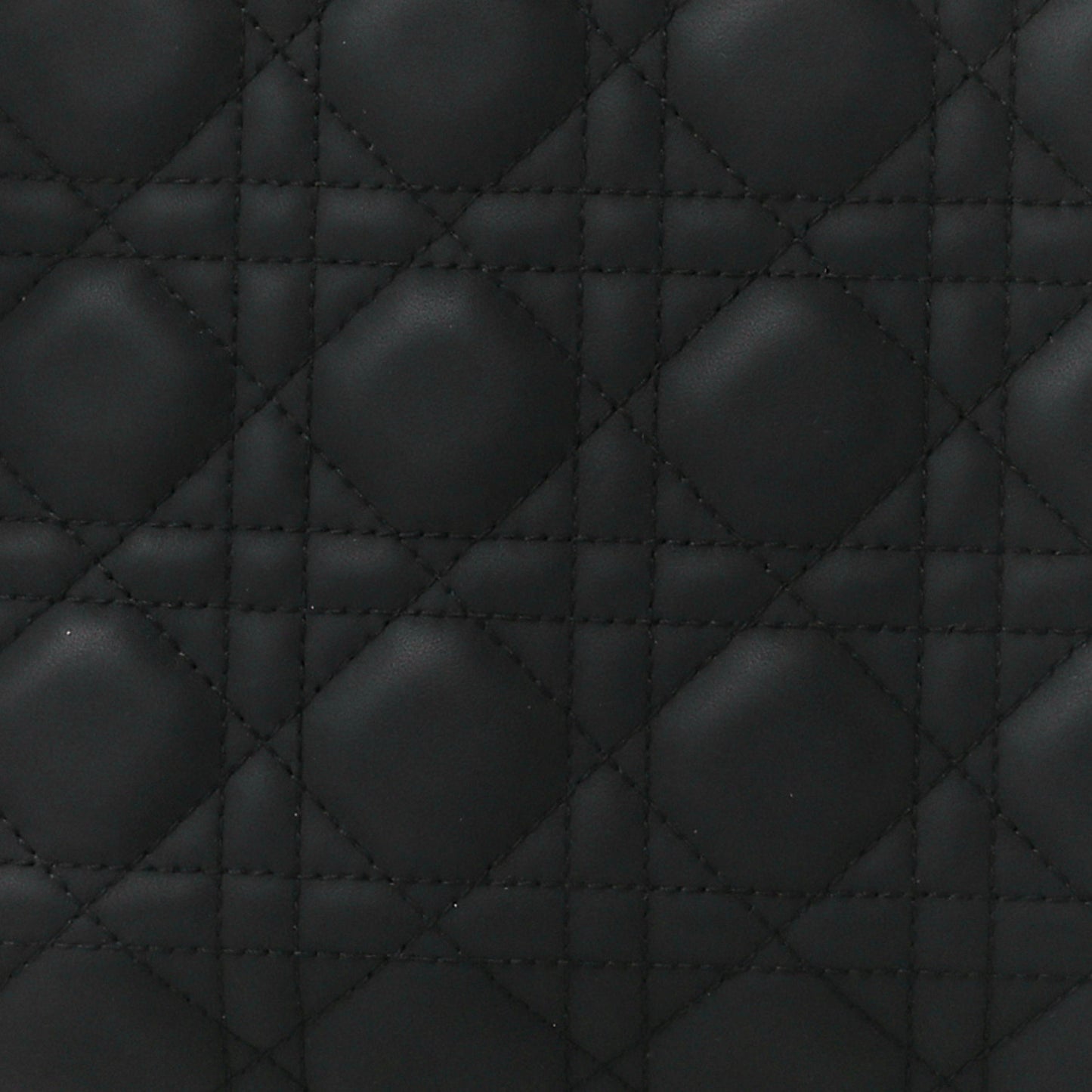 Ultra Matte Calfskin Cannage Large Lady Dior Black