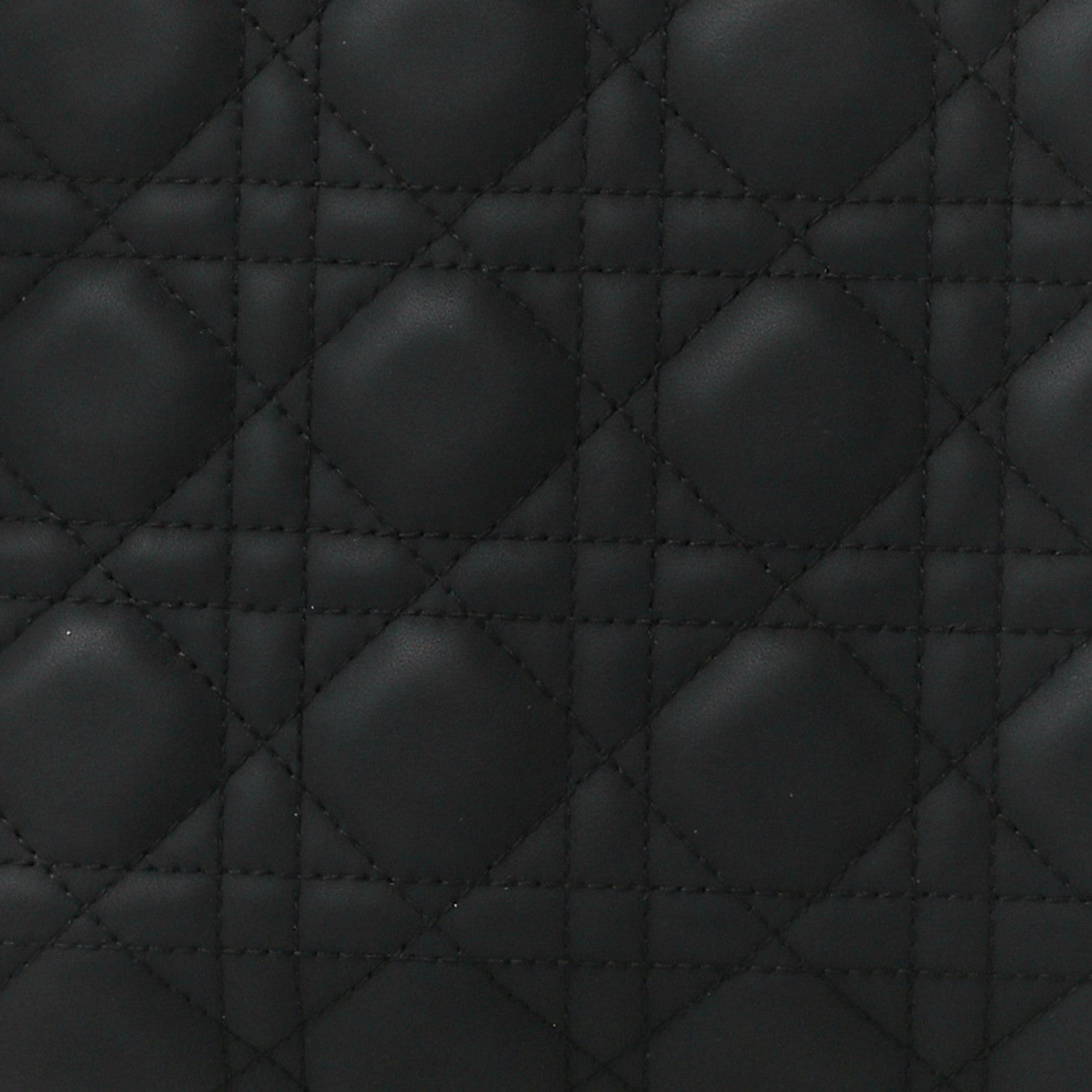 Christian Dior Ultra Matte Calfskin Cannage Large Lady Dior Black 10 of 12