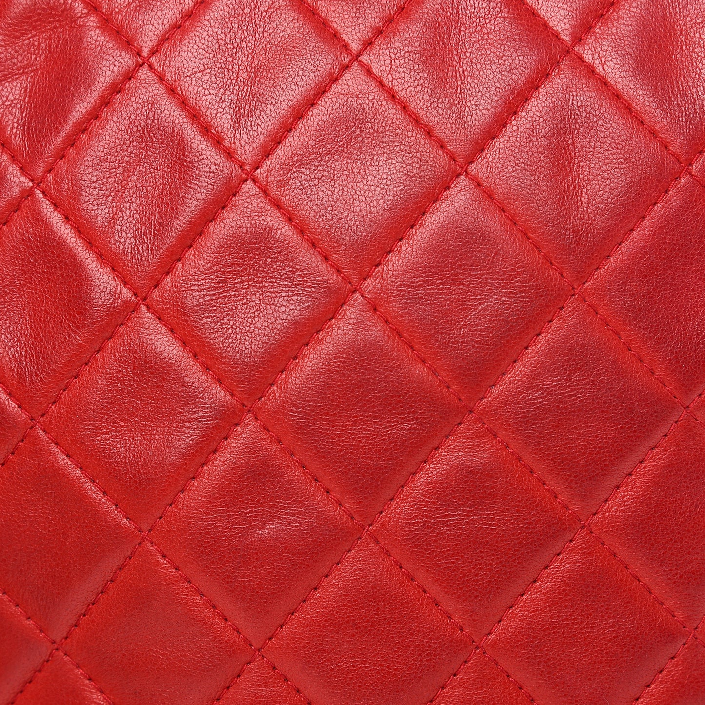 Lambskin Quilted Flap Tassel Camera Case Red