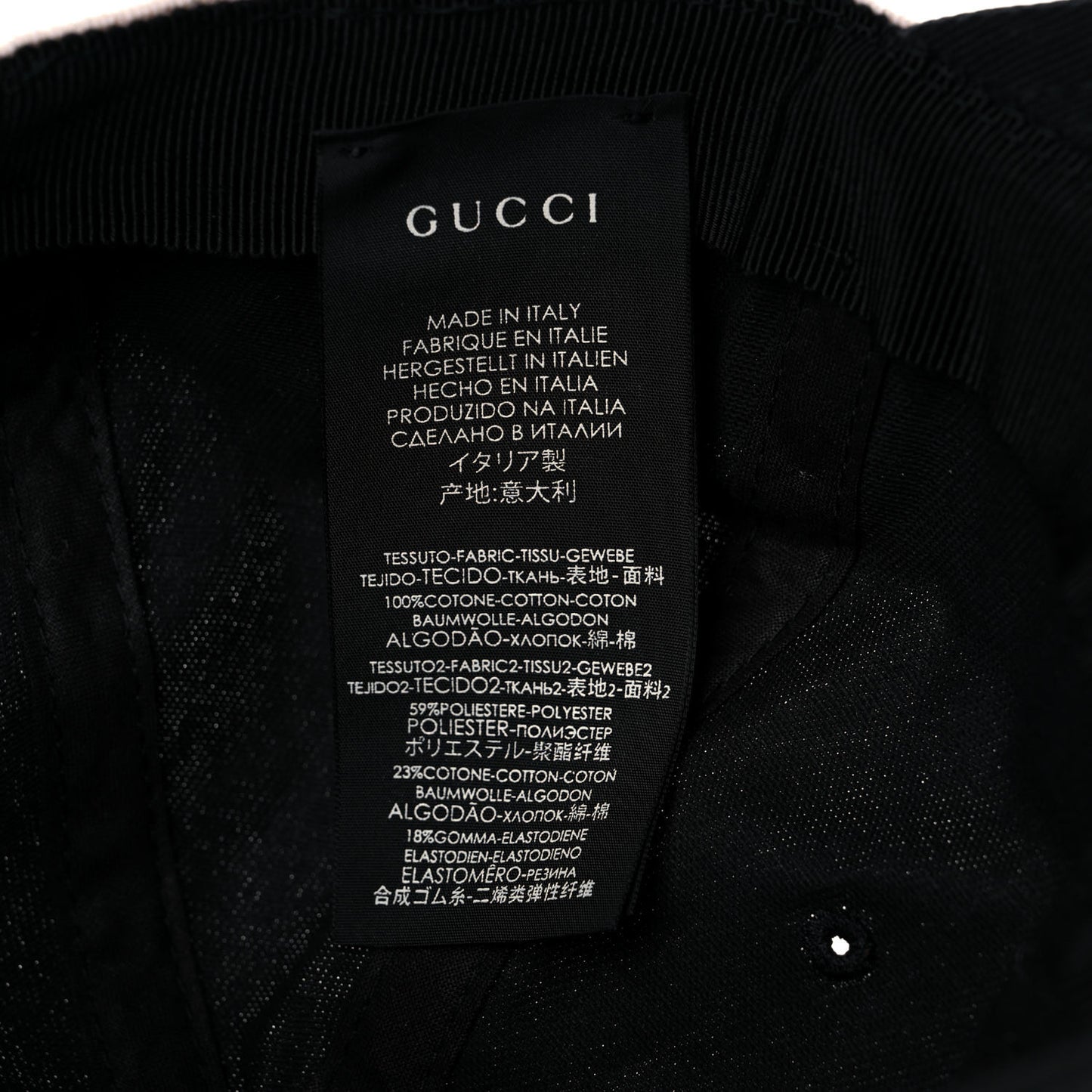 Gabardine Gucci Headband Baseball Hat L Black