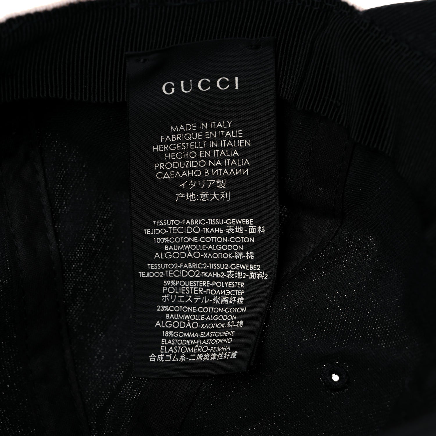 Gucci Gabardine Gucci Headband Baseball Hat L Black 9 of 10