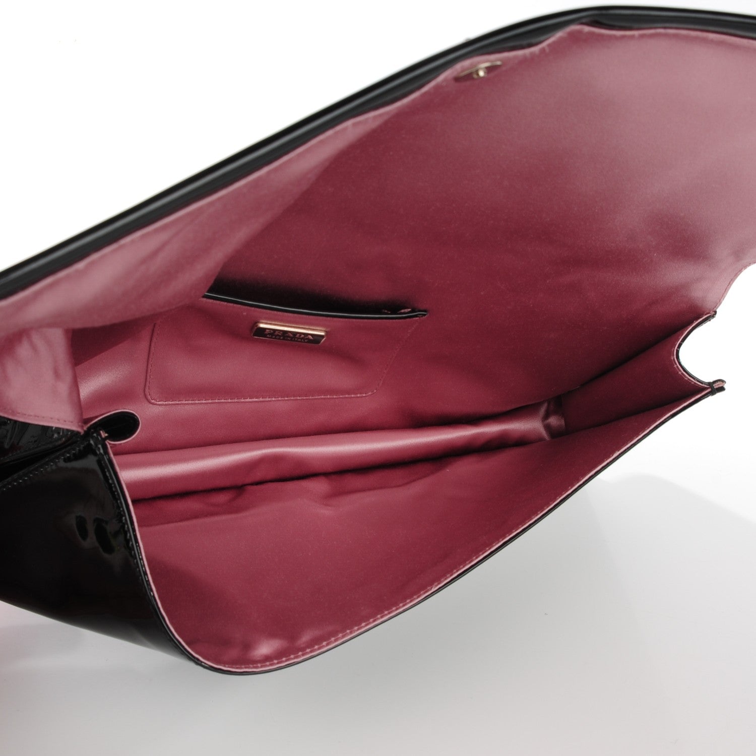 Prada Vernice Specchio Clutch Black 5 of 7