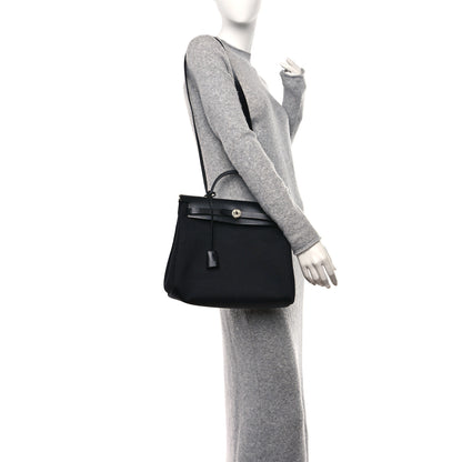 Hermes Military Toile Vache Hunter Herbag Zip PM 31 Black 2 of 11