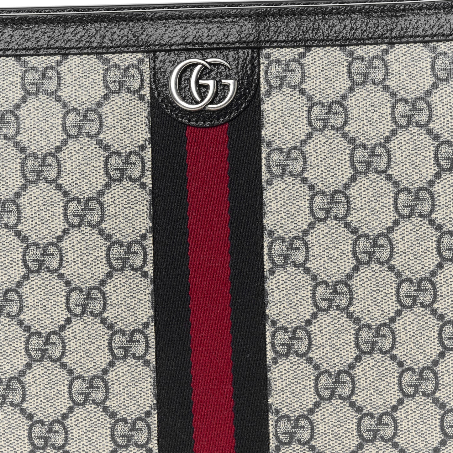 GG Supreme Monogram Web Ophidia Pouch Beige Blue