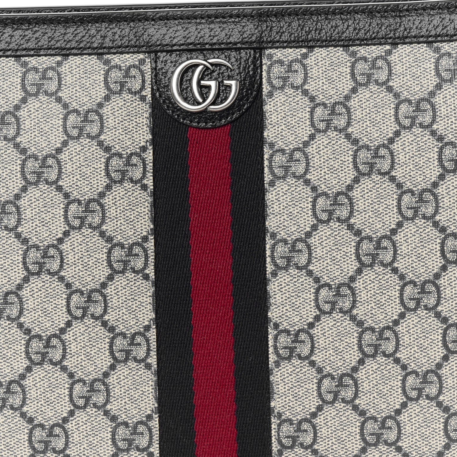 Gucci GG Supreme Monogram Web Ophidia Pouch Beige Blue 8 of 10
