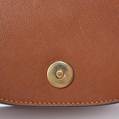 Chloe Calfskin Suede Floral Patchwork Small Nile Bracelet Bag Caramel 10 of 10