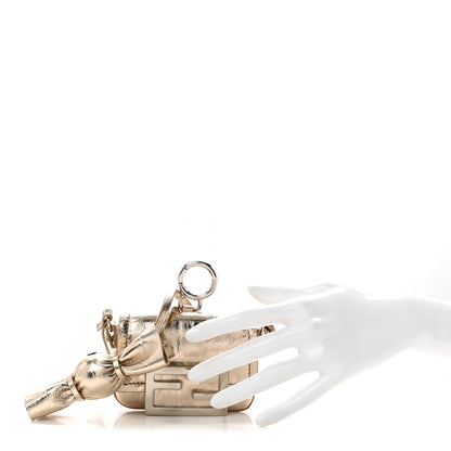 Fendi Metallic Nano Maxi Buckle Baguette Charm Rose Gold 2 of 10