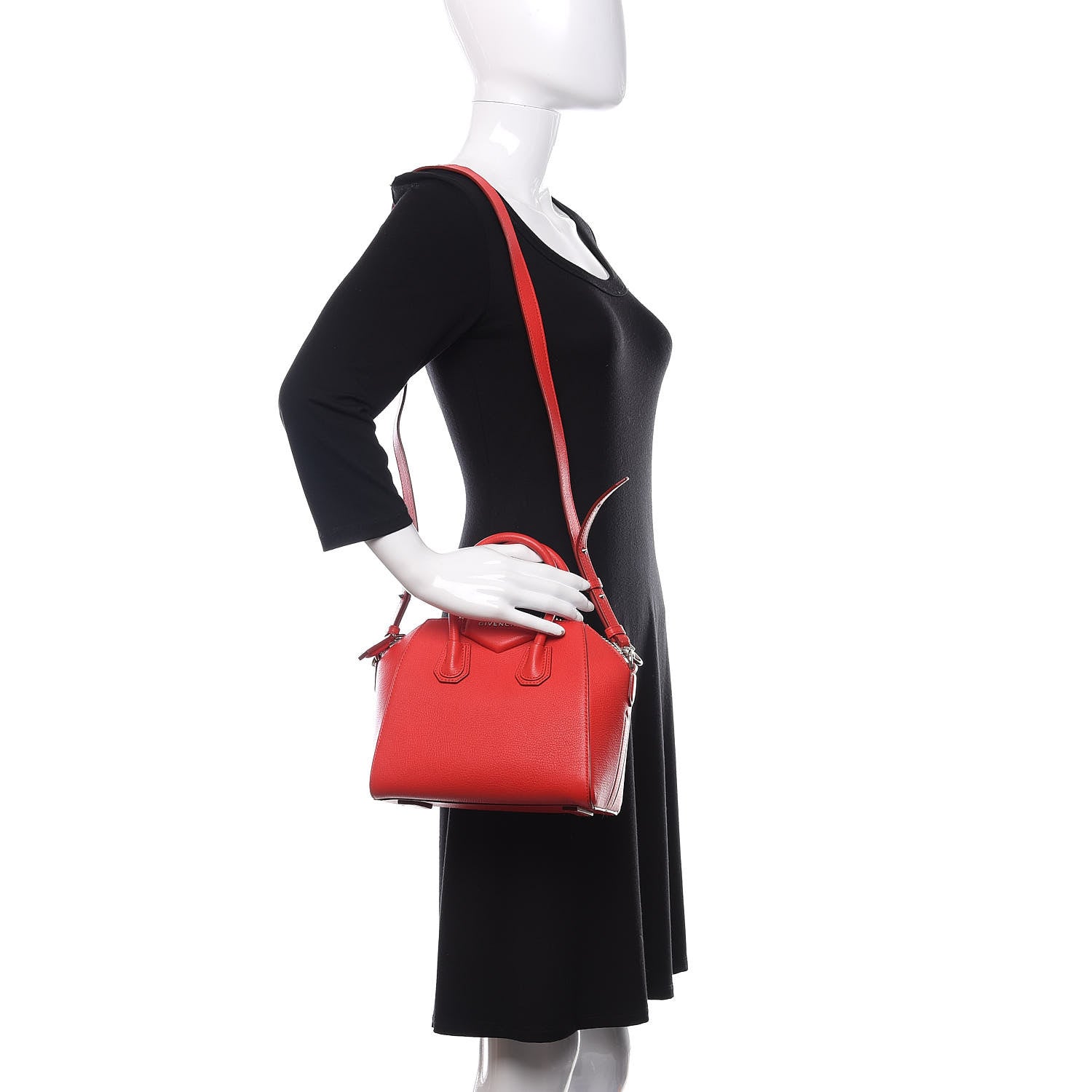 Givenchy Sugar Goatskin Mini Antigona Medium Red 2 of 10