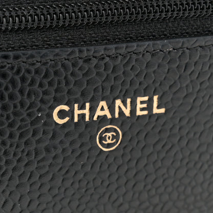Chanel Caviar Quilted Wallet On Chain WOC Black 6 of 11