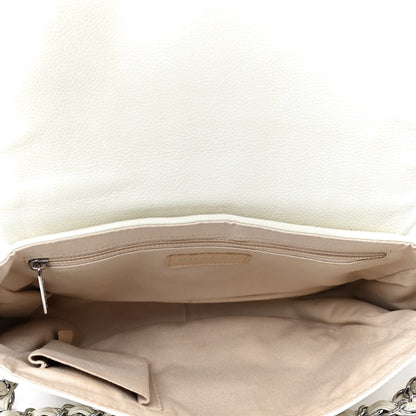Chanel Caviar Half Moon Large Flap White 4 of 5