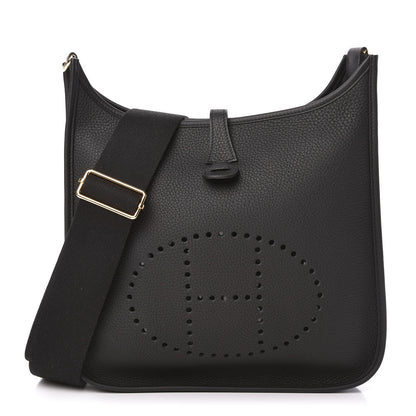 Hermes Taurillon Clemence Evelyne III PM Black 1 of 10