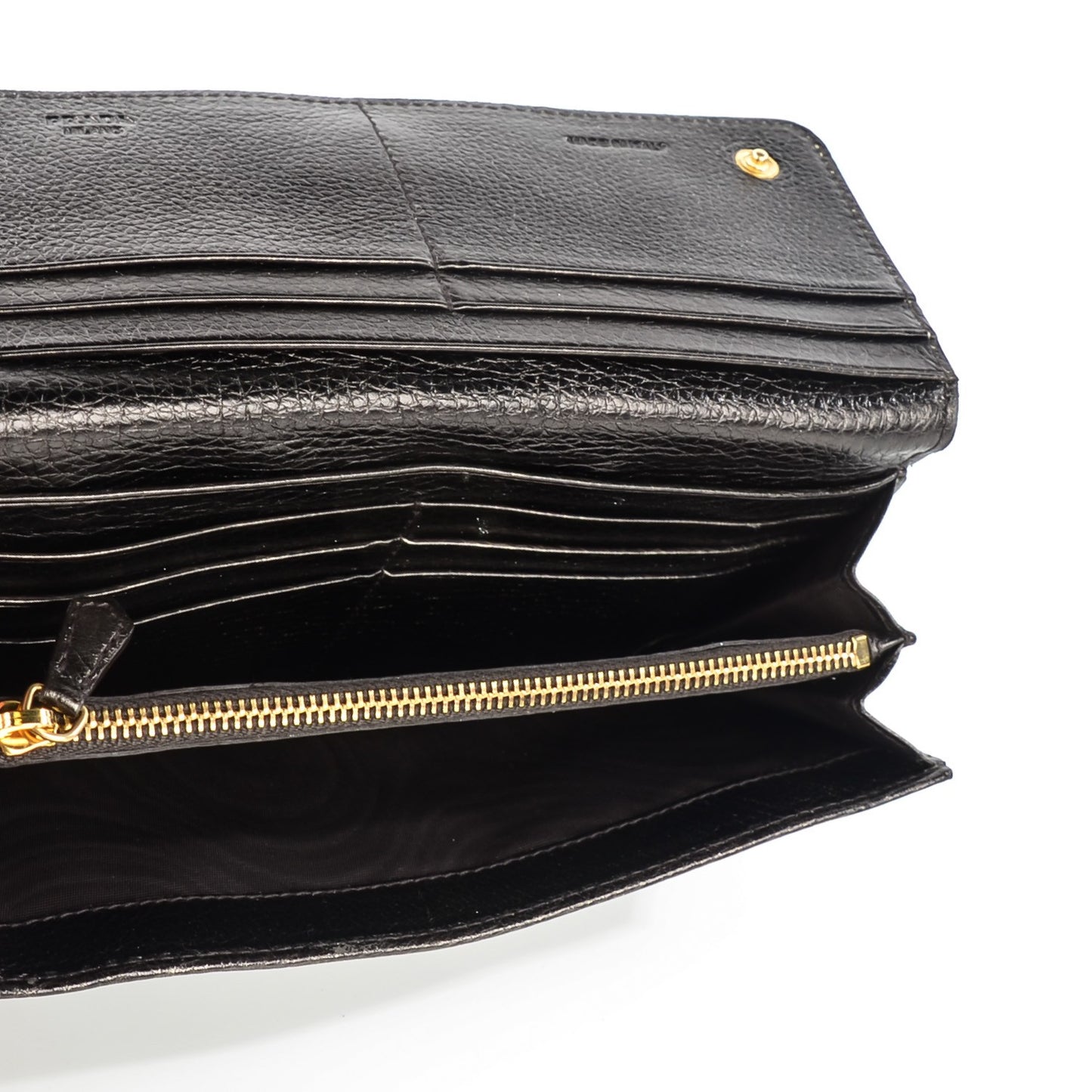Vitello Daino Antik Continental Flap Wallet Piombo