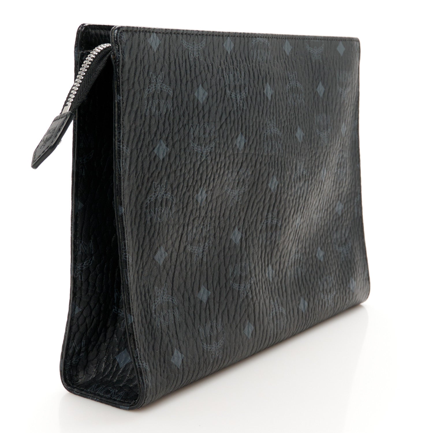 MCM Visetos Medium Zip Pouch Black 3 of 9