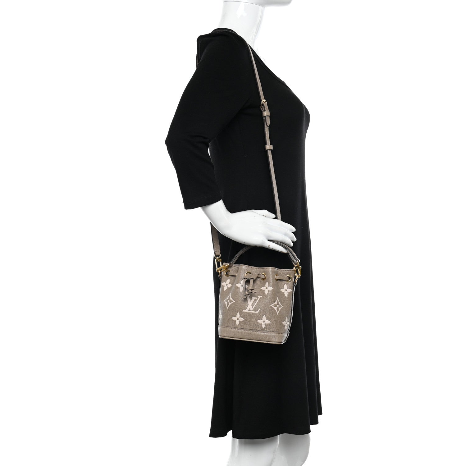 Louis Vuitton Empreinte Monogram Giant Nano Noe Tourterelle Creme 2 of 9
