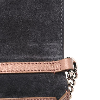 Jimmy Choo Calfskin Crystal Embellished Small Madeline Crossbody Bag Powder Pink 9 of 9