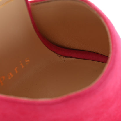 Christian Louboutin Suede Pigamule 120 Slide Sandals 36 Bangal Rose 8 of 8
