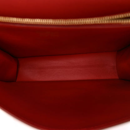 Salvatore Ferragamo Calfskin Gancio Lock Marisol Top Handle Satchel Mora Rosso 5 of 11