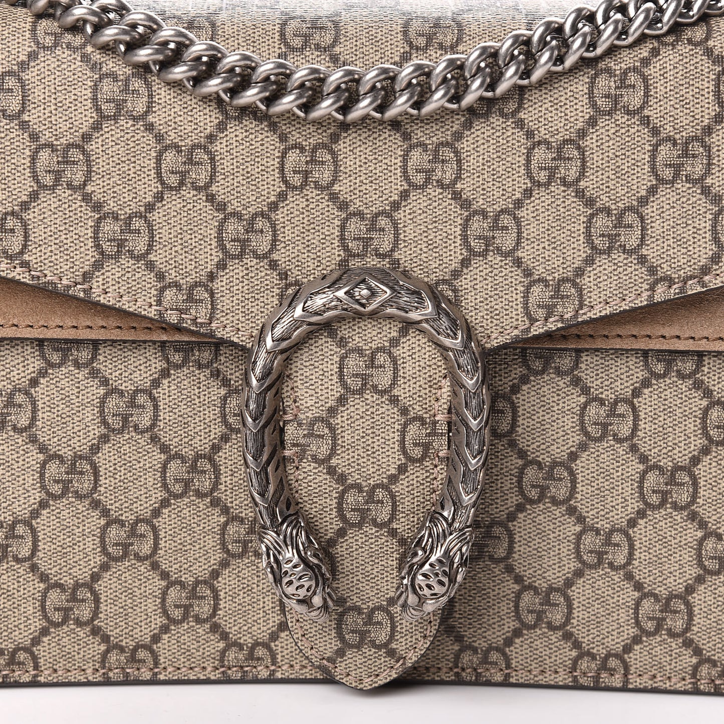 GG Supreme Monogram Small Dionysus Shoulder Bag Taupe