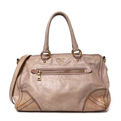 Prada Vitello Shine Shopping Satchel Mughetto 1 of 9