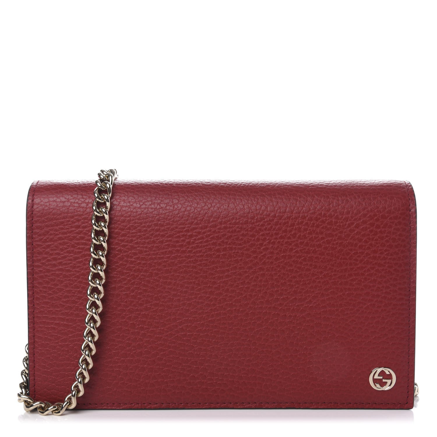 Gucci Dollar Calfskin Medium Betty Chain Wallet Tabasco 1 of 8