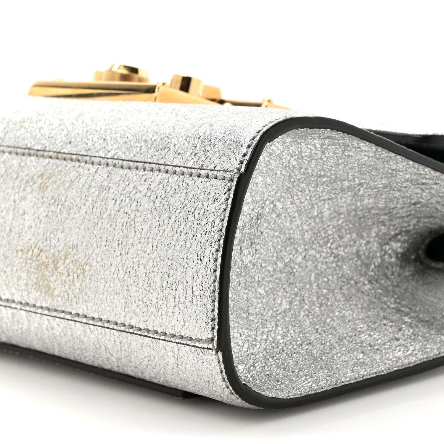 Gucci Galassia Small Padlock Shoulder Bag Argento 9 of 13