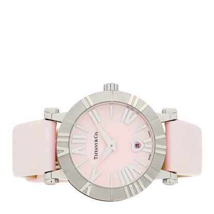 Tiffany Stainless Steel Satin 30mm Atlas Belt Quartz Watch Pink 2 of 4