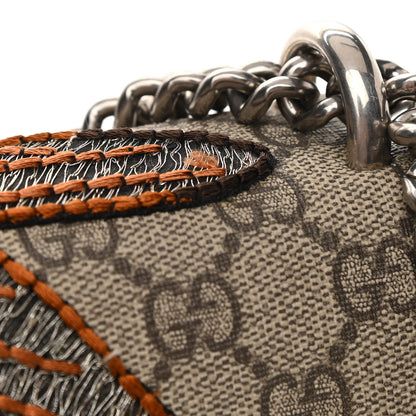 Gucci GG Supreme Monogram Bee Embroidered Medium Dionysus Shoulder Bag Taupe 10 of 13