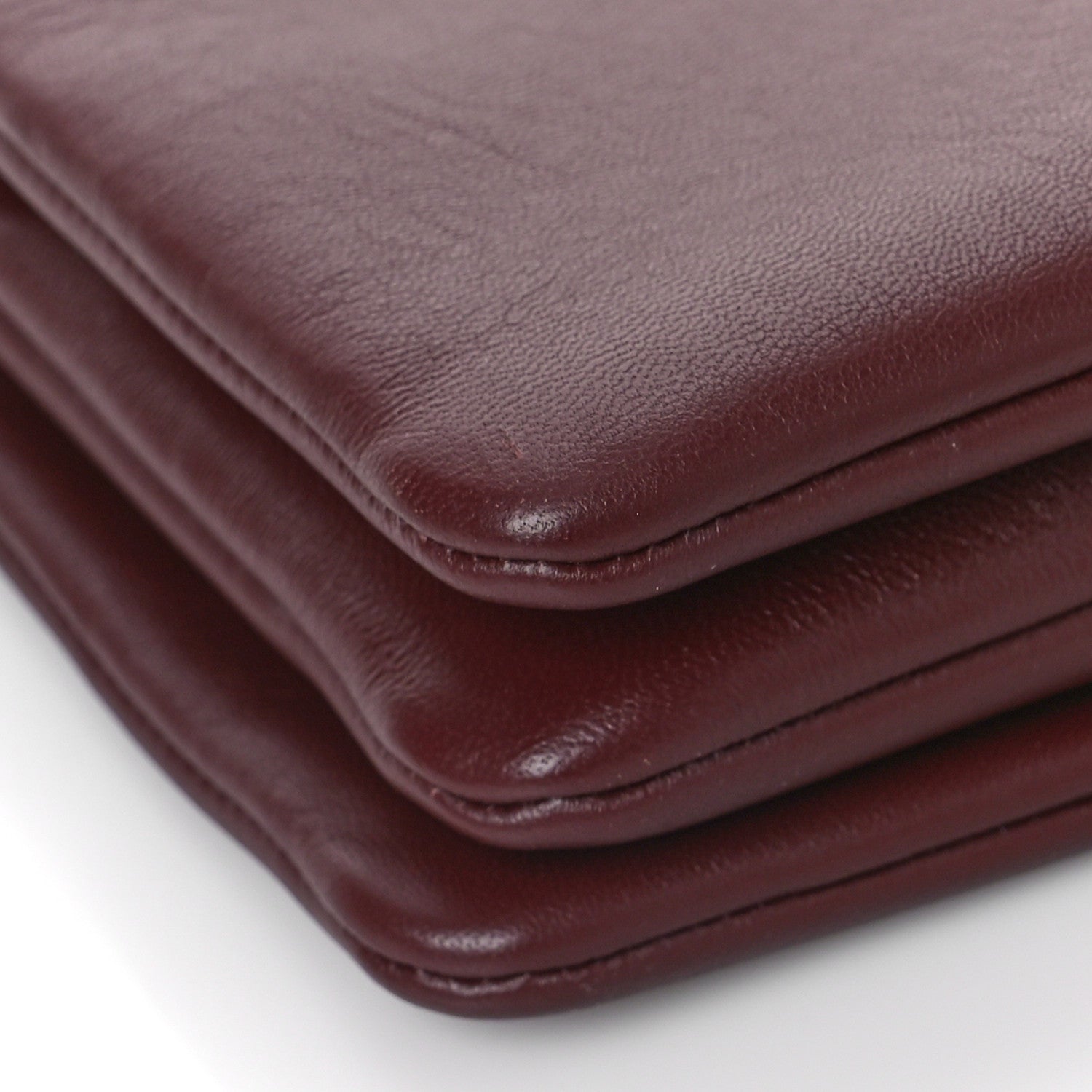 Celine Smooth Lambskin Small Trio Crossbody Bag Burgundy 6 of 8