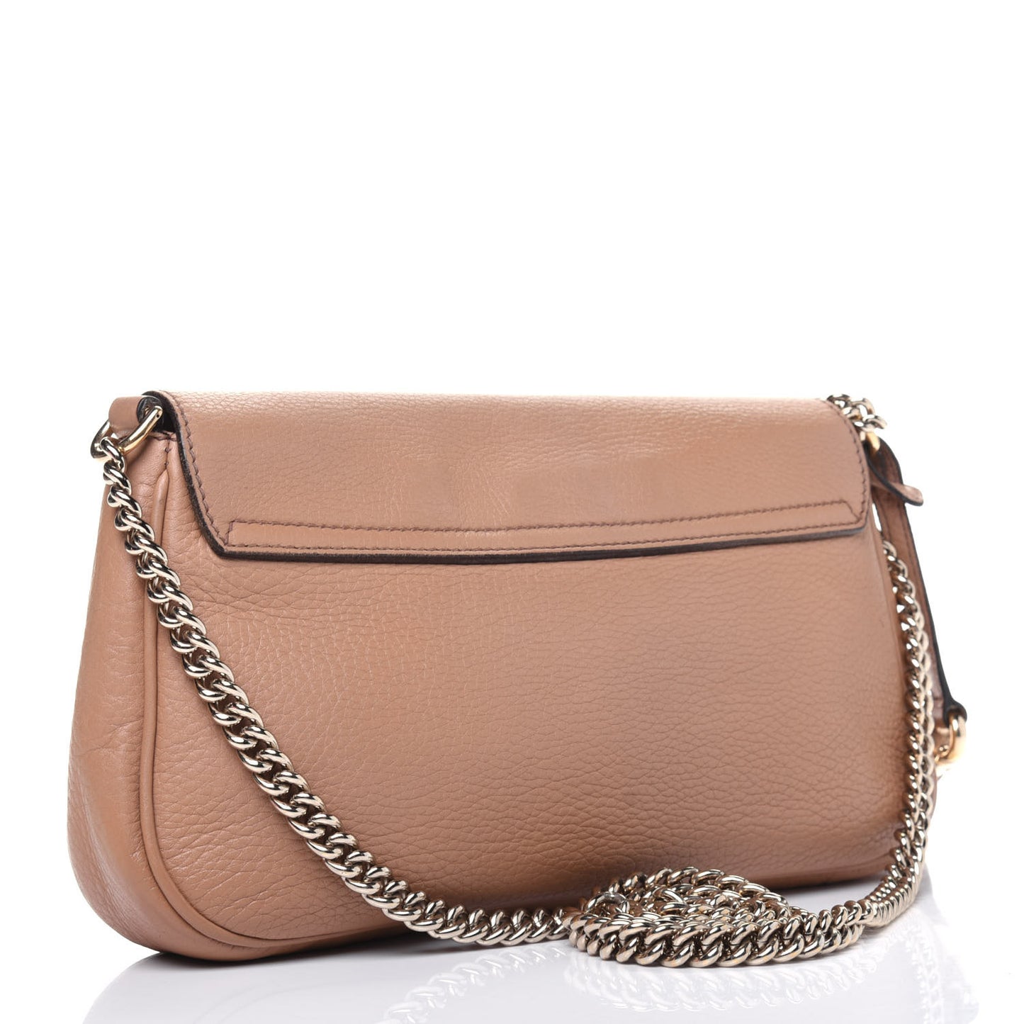 Pebbled Calfskin Medium Soho Flap Crossbody Camelia